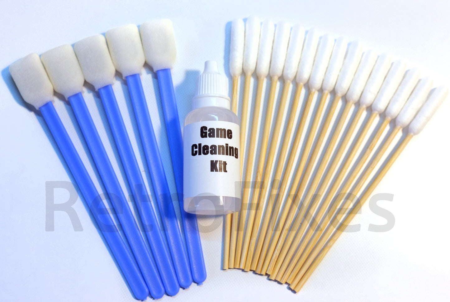 Video Game Cartridge Cleaning Kit - Swabs with Fluid - RetroFixes LLC
