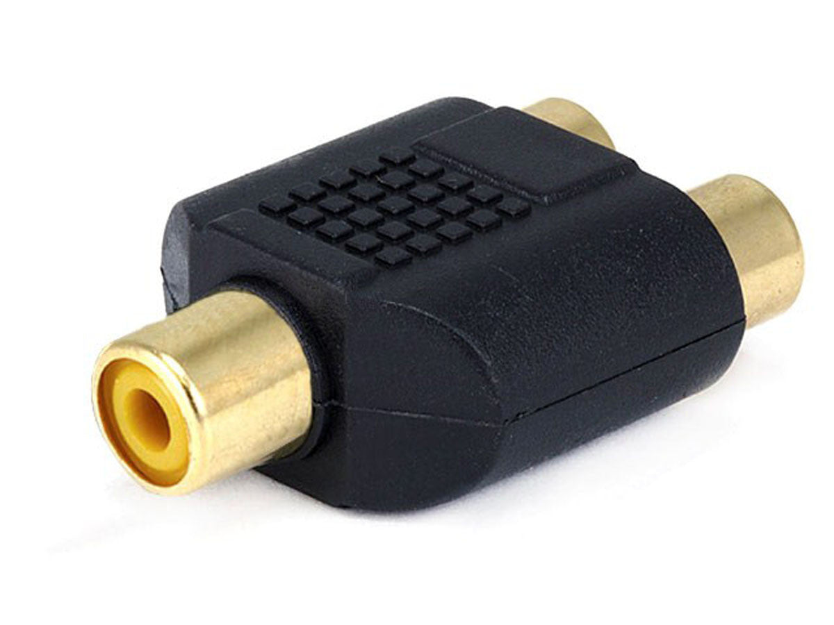 RCA Jack (female) to 2 RCA Jack (female) Splitter Adaptor - Gold Plated