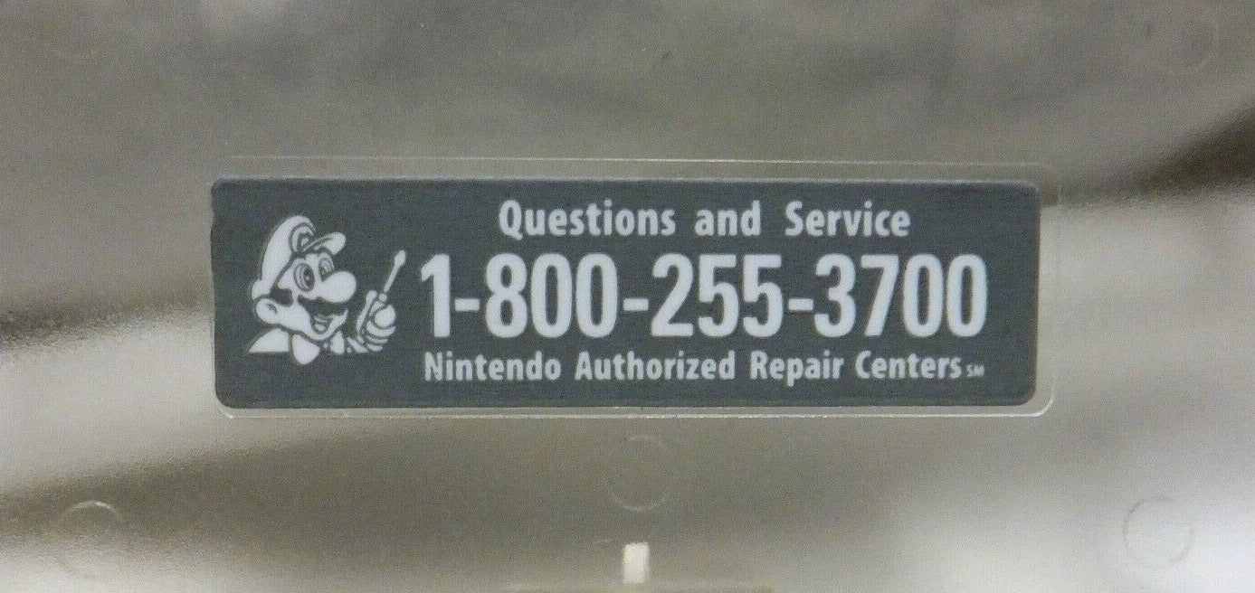 Replacement Nintendo Service Decal GBA, SNES Jr - RetroFixes LLC