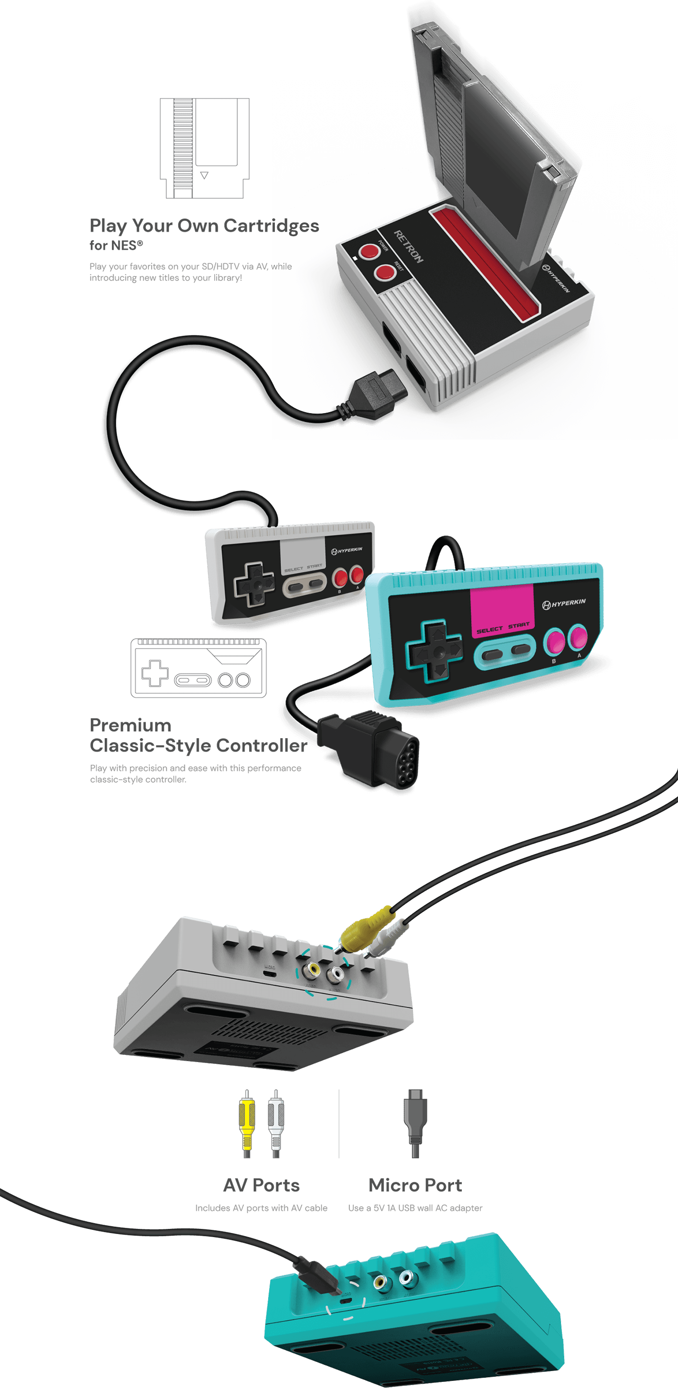 NES RetroN 1 AV Gaming Console