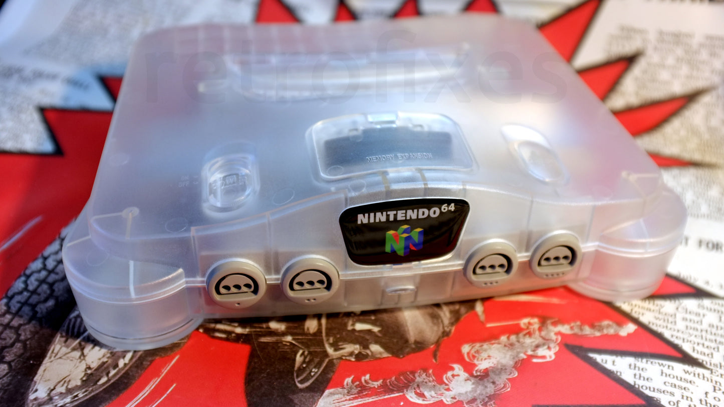 Custom N64 Ice Clear RGB Upgraded Console!