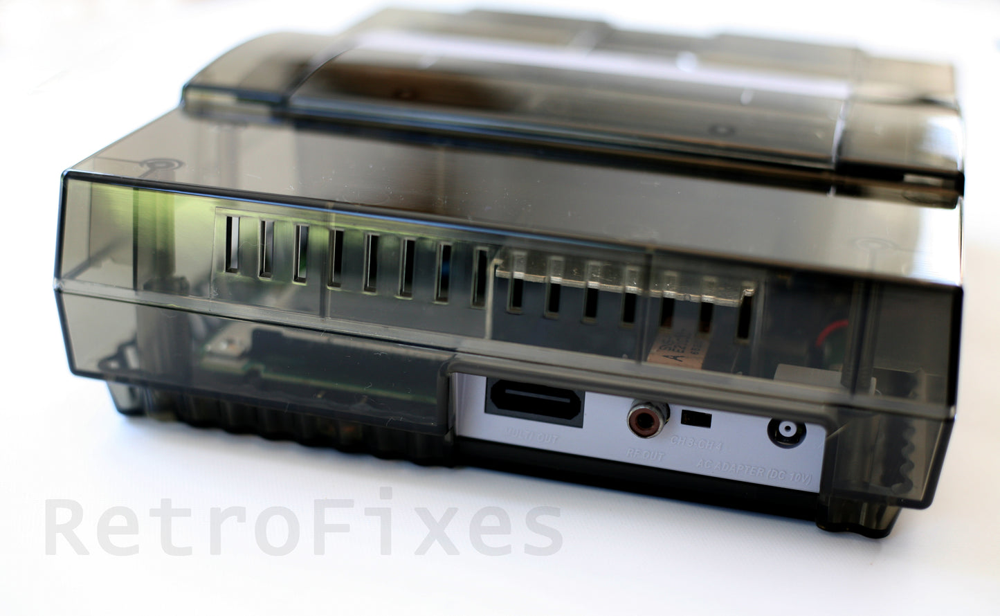 Custom 1Chip SNES RGB Smoke Black Console