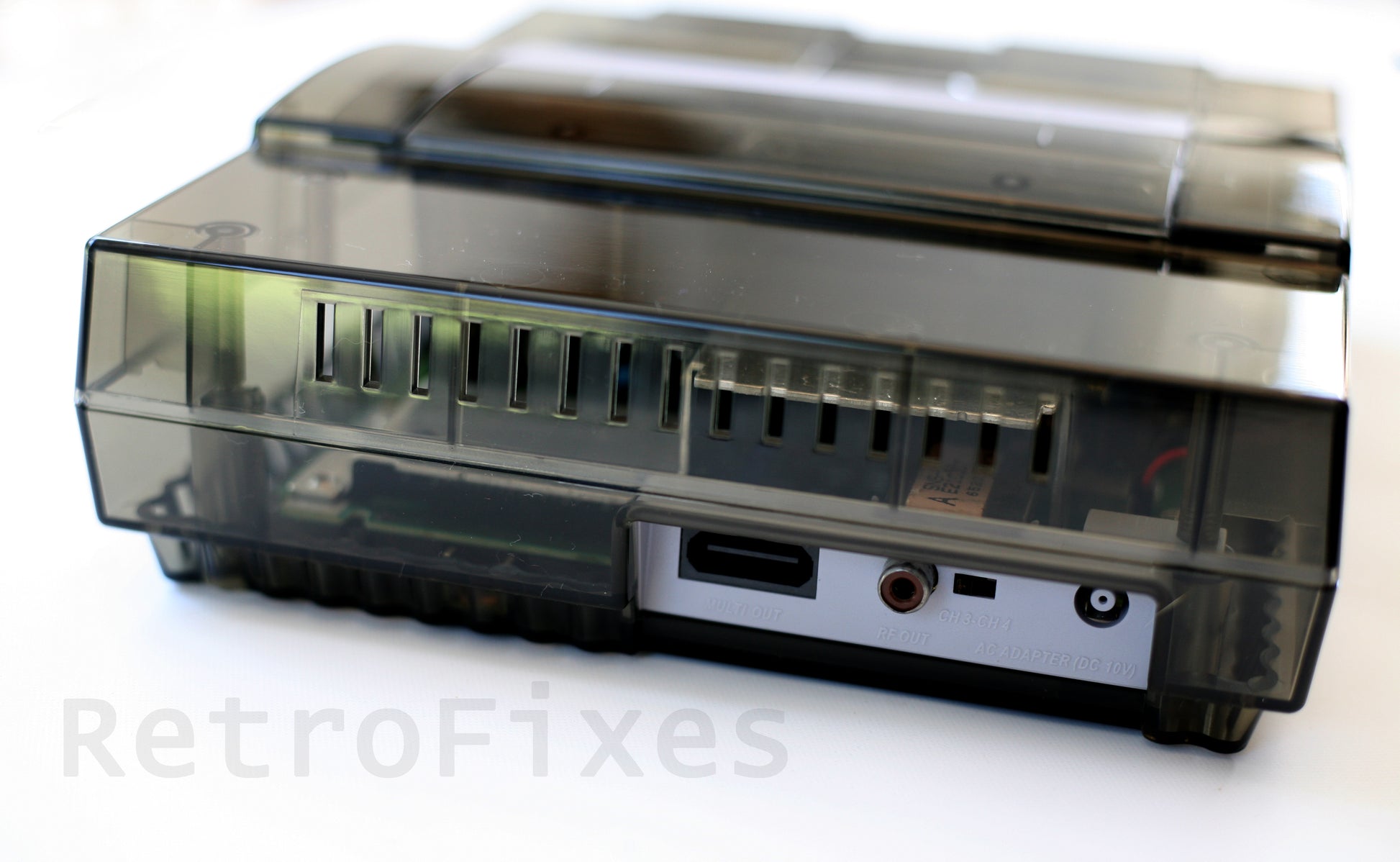 Custom 1Chip SNES RGB Smoke Black Console