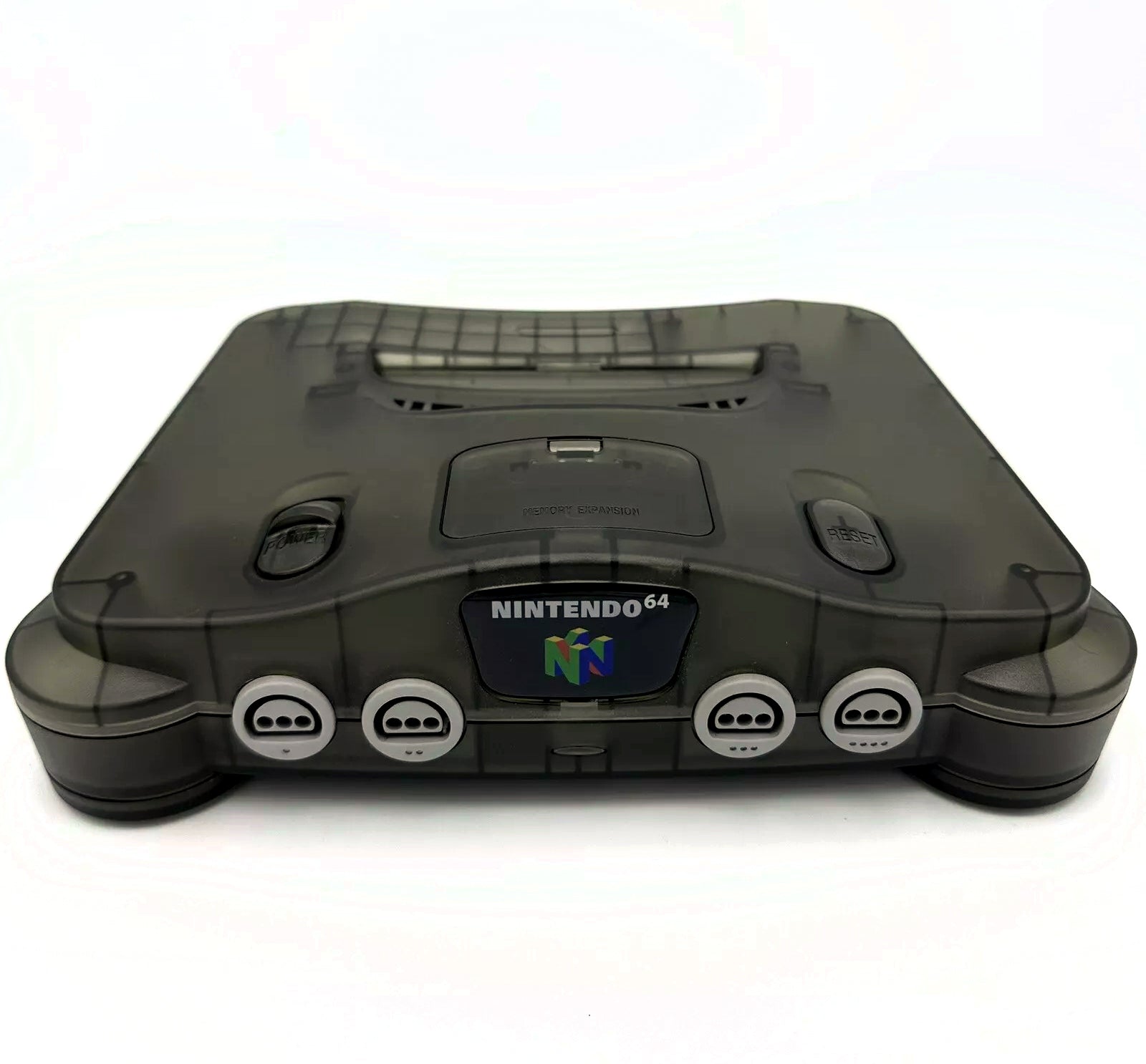 Custom N64 Translucent Smoke Black RGB Upgraded Console