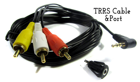 TRRS 3.5mm to RCA Cable and Port