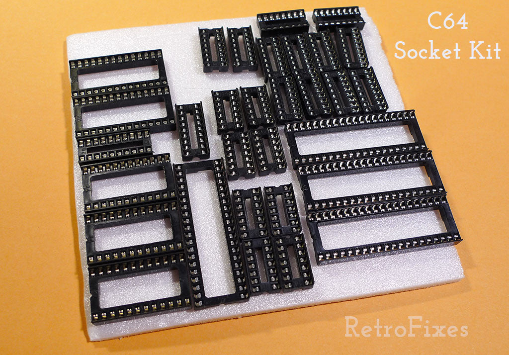 Complete Socket Set Kit for BreadBin Commodore C64 Socket Set Kit for BreadBin Commodore 64
