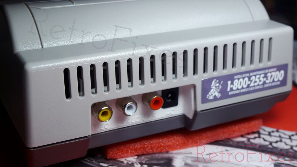 NES Toploader Custom RCA Composite Port RCA Port with Silver Jacks