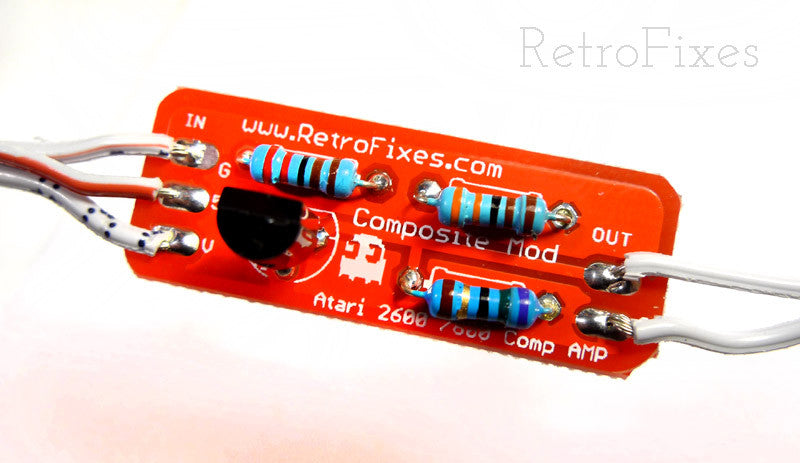 Atari NTSC 2600 Jr & Atari 7800 Simple DIY Composite Upgrade Amp Atari 2600 Jr - 7800 Bare Kit