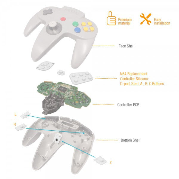 N64 Controller Replacement Conductive Pads